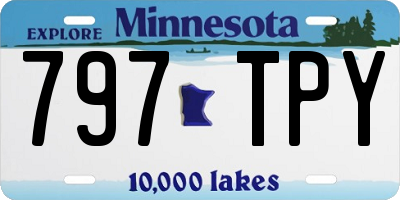 MN license plate 797TPY