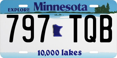 MN license plate 797TQB