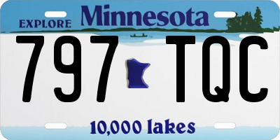 MN license plate 797TQC