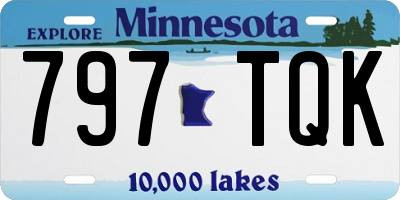 MN license plate 797TQK