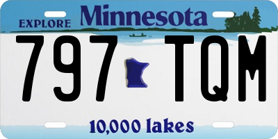 MN license plate 797TQM