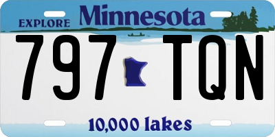 MN license plate 797TQN