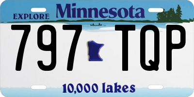 MN license plate 797TQP
