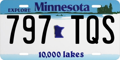 MN license plate 797TQS