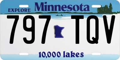 MN license plate 797TQV