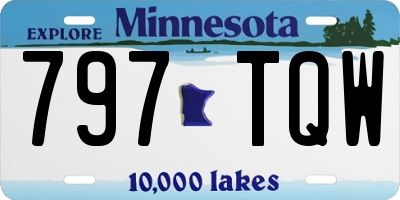 MN license plate 797TQW