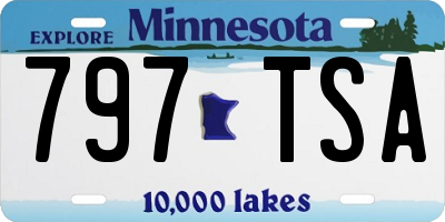 MN license plate 797TSA