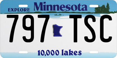 MN license plate 797TSC