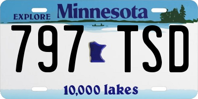 MN license plate 797TSD