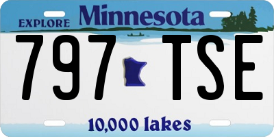 MN license plate 797TSE