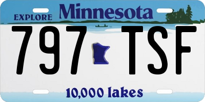 MN license plate 797TSF