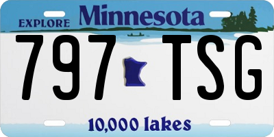 MN license plate 797TSG