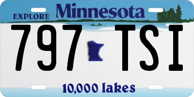 MN license plate 797TSI