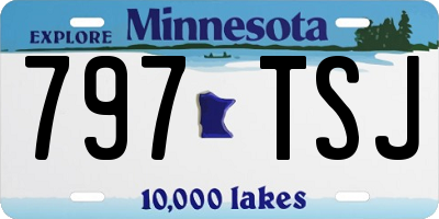 MN license plate 797TSJ
