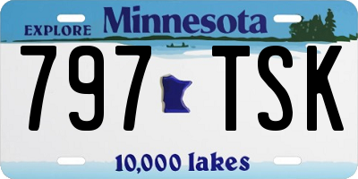 MN license plate 797TSK