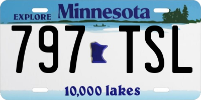 MN license plate 797TSL