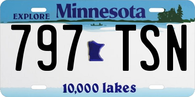 MN license plate 797TSN