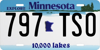 MN license plate 797TSO