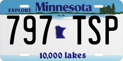 MN license plate 797TSP