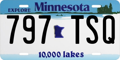 MN license plate 797TSQ