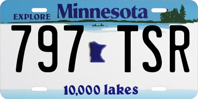 MN license plate 797TSR