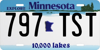 MN license plate 797TST