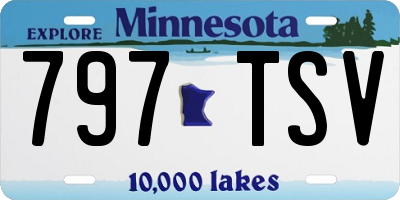MN license plate 797TSV