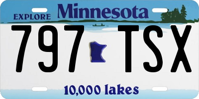 MN license plate 797TSX