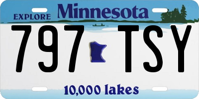 MN license plate 797TSY
