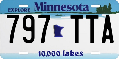 MN license plate 797TTA