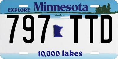 MN license plate 797TTD