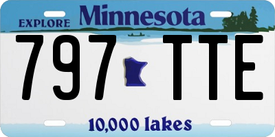 MN license plate 797TTE