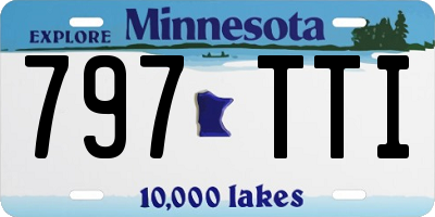 MN license plate 797TTI