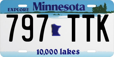 MN license plate 797TTK
