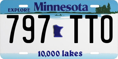 MN license plate 797TTO