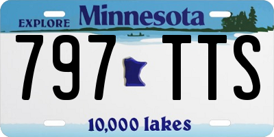 MN license plate 797TTS