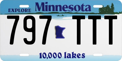 MN license plate 797TTT