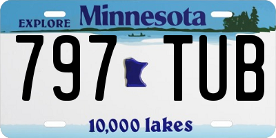 MN license plate 797TUB