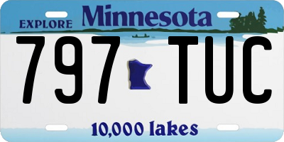 MN license plate 797TUC