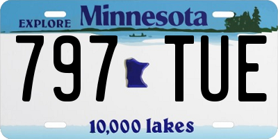 MN license plate 797TUE