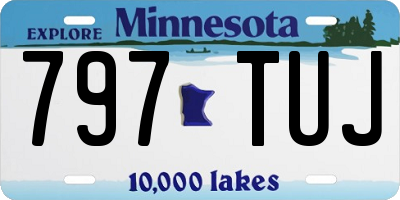 MN license plate 797TUJ