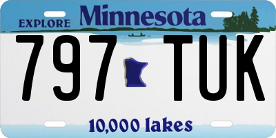 MN license plate 797TUK