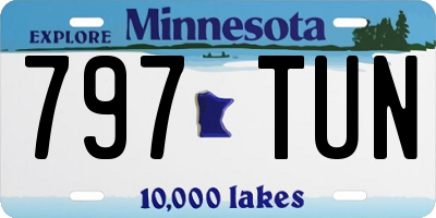 MN license plate 797TUN