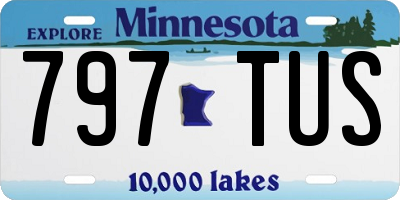 MN license plate 797TUS