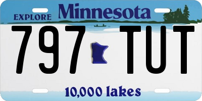 MN license plate 797TUT