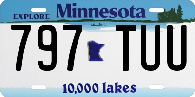 MN license plate 797TUU