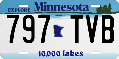 MN license plate 797TVB