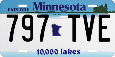 MN license plate 797TVE