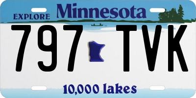 MN license plate 797TVK
