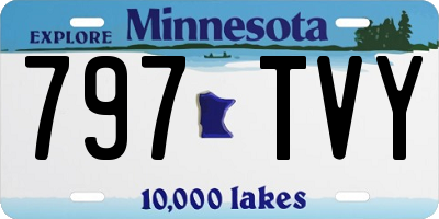 MN license plate 797TVY